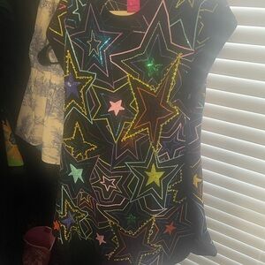 Queen of Sparkles Black Star Sequin Dress